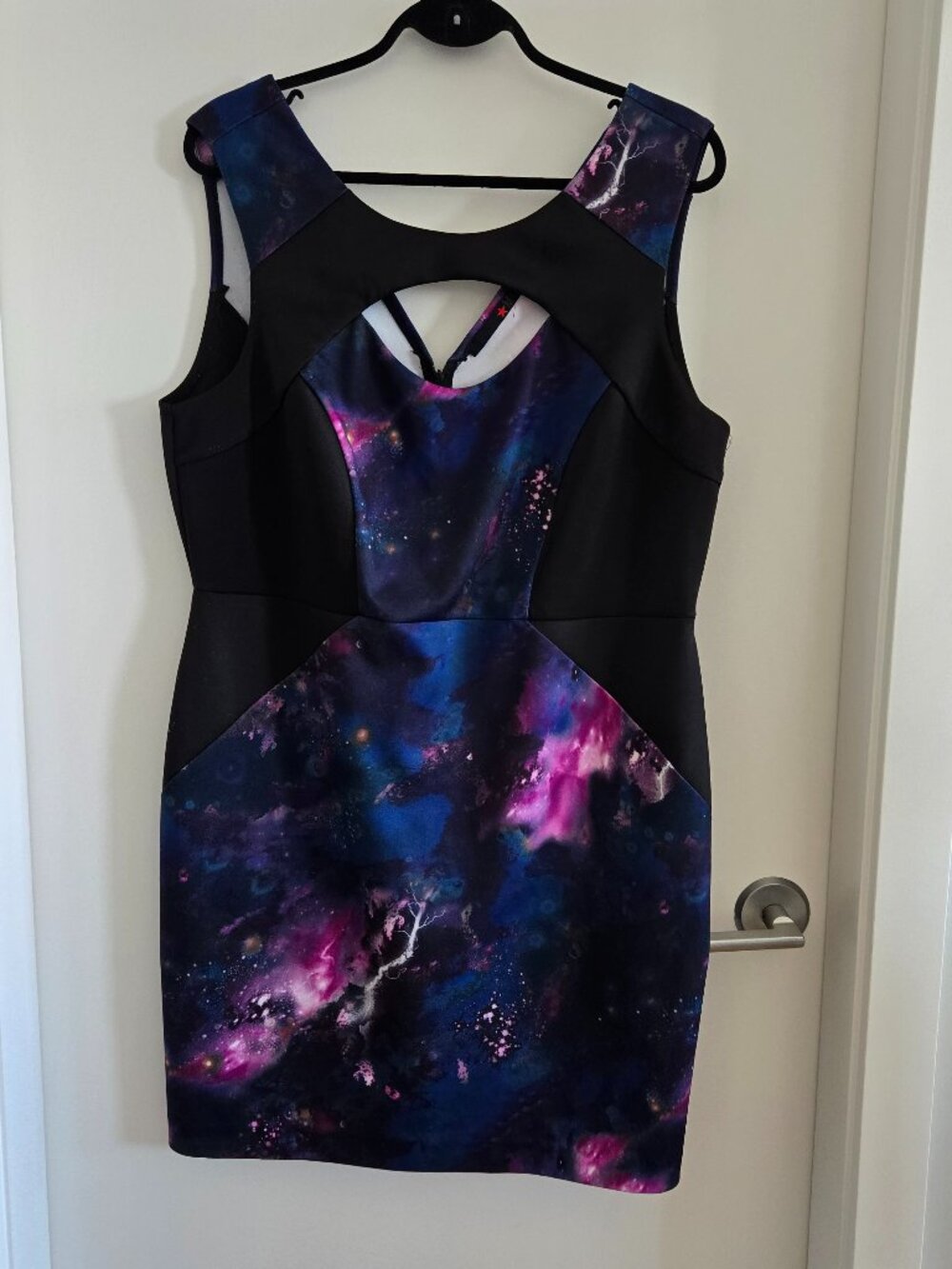 MXM Galaxy Print Bodycon Mini Dress – Plus Size 1X